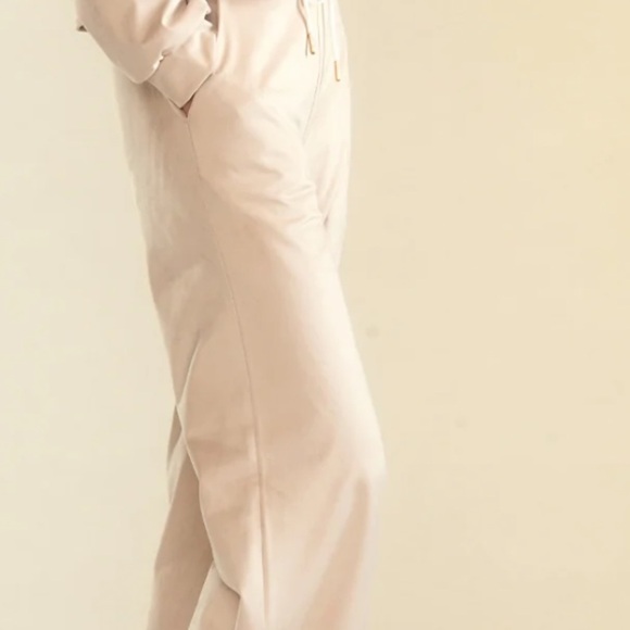 Women's Beige Drawstring Pants - Picture 3 of 3